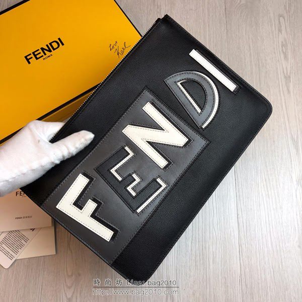 FENDI最新款手包 原單品質 進口小牛皮 小怪獸 芬迪手拿包 logo皮信封手包  fdz2122